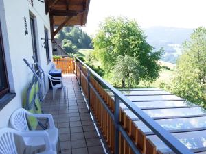 En balkon eller terrasse på Gasthof Steiner