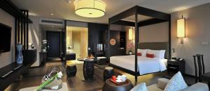 TV a/nebo společenská místnost v ubytování Himalayas Hotel Shanghai