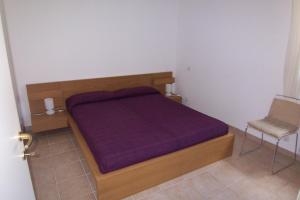 TarcuにあるALESSANDRAの小さなベッドルーム(ベッド1台、椅子付)