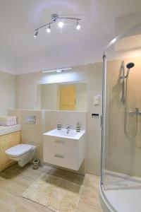 Koupelna v ubytování Apartament Esja