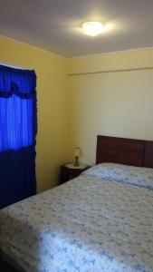 เตียงในห้องที่ Cabañas El Pirata