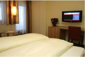 TV a/nebo společenská místnost v ubytování Hotel Garni Bernadette