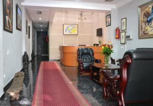 Χώρος καθιστικού στο Ubay Hotel