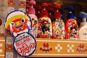 a display of korean products in a store at Hotel Ocean (Kokusai-Dori) in Naha