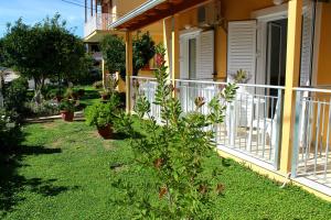 A garden outside Rantos Apartments