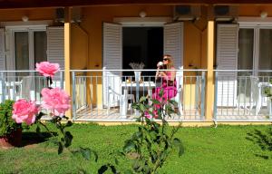 A garden outside Rantos Apartments