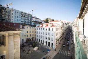 an overhead view of a city street with buildings at Olá Lisbon - Chiado III in Lisbon