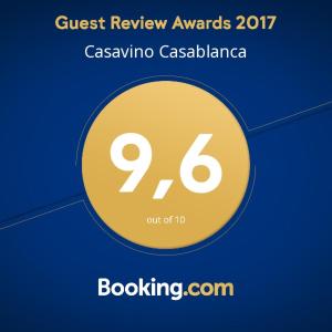 Certifikát, hodnocení, plakát nebo jiný dokument vystavený v ubytování Casavino Casablanca