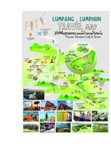 um mapa de viagens de lumphini em Gassan Khuntan Golf & Resort em Mae Tha