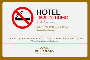 Um certificado, prêmio, placa ou outro documento exibido em Villaggio Hotel Boutique