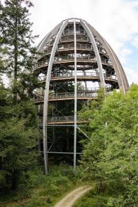 een groot gebouw midden tussen enkele bomen bij Landhotel-Gasthof-Schreiner in Hohenau