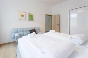 Postel nebo postele na pokoji v ubytování Apartment house in Vienna