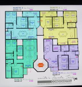 Půdorys ubytování Suites Sta Tere