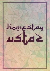 a poster with the words homilyjadjad with a geometric background at Homestay Ustaz in Taiping