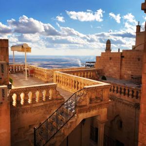 a view from the balcony of a building at Zinciriye Hotel in Mardin