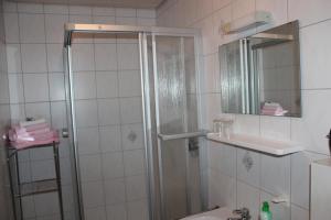Koupelna v ubytování Gasthaus Zur Waldesruh