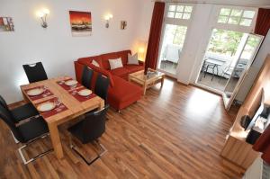 Posezení v ubytování Villa Strandidyll Wohnung 9