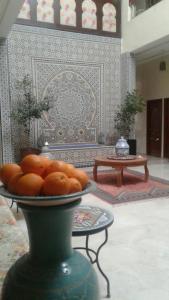 Posezení v ubytování Riad Passiflora