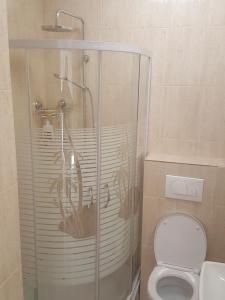 ママイア・ノルドにあるPorto del Marのバスルーム(シャワー、トイレ付)