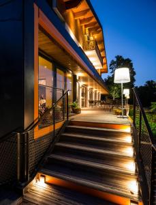 a set of stairs leading to a house at Atmospheres in Le Bourget-du-Lac