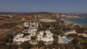 an aerial view of a resort on a beach at Surfing Beach Village Paros in Santa Maria