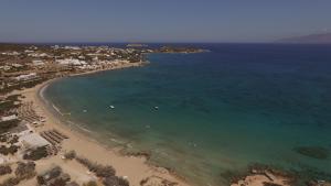an aerial view of a beach and the ocean at Surfing Beach Village Paros in Santa Maria