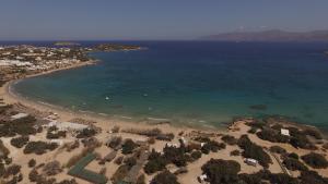 an aerial view of a beach and the ocean at Surfing Beach Village Paros in Santa Maria