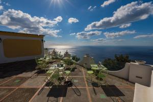 
a view from a balcony overlooking the ocean at Bacio del Sole B&B Positano in Positano
