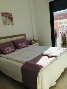 Apartament Orhidea tesisinde bir odada yatak veya yataklar