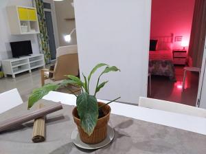 Televízia a/alebo spoločenská miestnosť v ubytovaní Pensión Cádiz