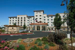 a rendering of a hotel with a building at Oxford Suites Sonoma - Rohnert Park in Rohnert Park
