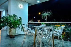 Balkón nebo terasa v ubytování Solev Hotel