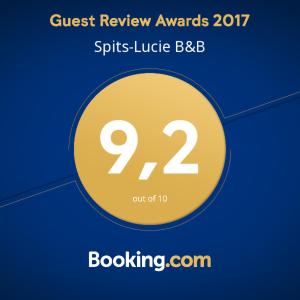 Sijil, anugerah, tanda atau dokumen lain yang dipamerkan di Spits-Lucie B&B