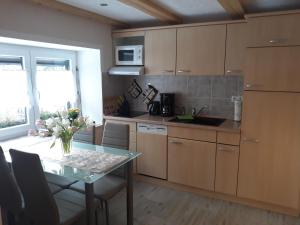Η κουζίνα ή μικρή κουζίνα στο SeidelsFerienparadiesGahlenz