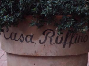 a plant in a pot with a sign on it at B&B Casa Ruffino in Balestrate