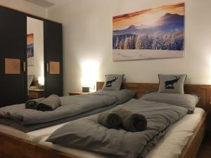 Postel nebo postele na pokoji v ubytování Apartment Hermine