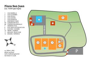 The floor plan of Finca SanJuan (Batista) für Gruppen