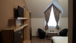 TV a/nebo společenská místnost v ubytování Hotel