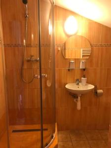 Koupelna v ubytování Penzion DMZ