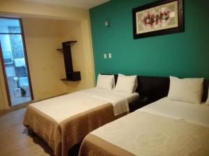 Cama o camas de una habitación en Hotel Vicente de la Vega