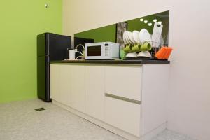 Kuchyň nebo kuchyňský kout v ubytování Eco Garden Hotel