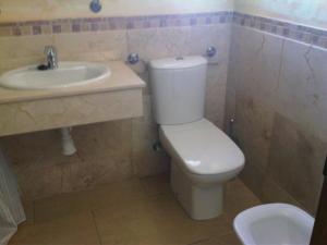 サアラ・デ・ロス・アトゥネスにあるAdosados La Tahonaのバスルーム(白いトイレ、シンク付)