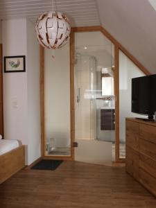 TV a/nebo společenská místnost v ubytování Hotel Restaurant Peterle