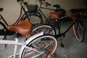 a group of bikes parked next to each other at GARAGE36 in Parma