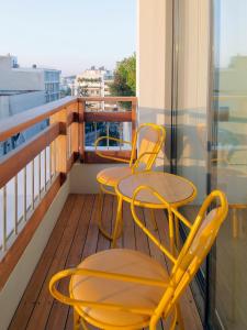 Balkón nebo terasa v ubytování New Hotel