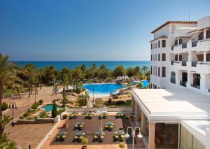 an aerial view of a resort with a swimming pool at SH Villa Gadea in Altea