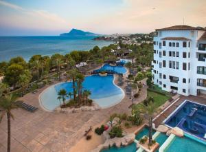 an aerial view of the resort and the ocean at SH Villa Gadea in Altea