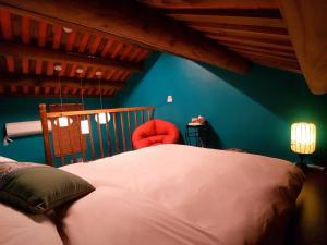 Postel nebo postele na pokoji v ubytování Zhu Shan Homestay