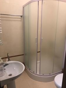 Koupelna v ubytování Hotel Karpaty