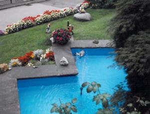 Výhled na bazén z ubytování Casa Romana nebo okolí